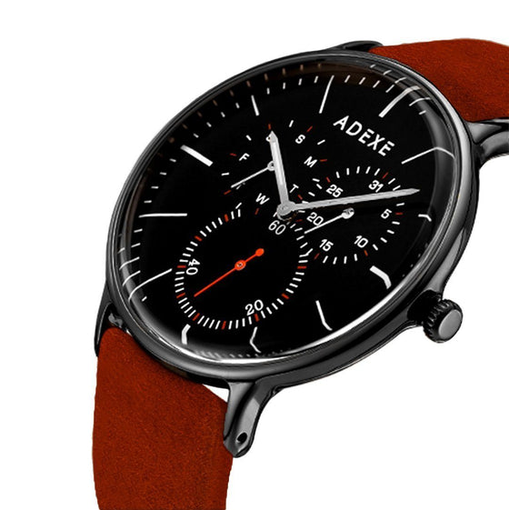Grande Leather 1.0 - Black Case 41mm - ADEXE Watches