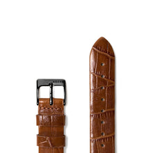  Petite Leather Straps - Light Brown Croc Pattern - ADEXE Watches