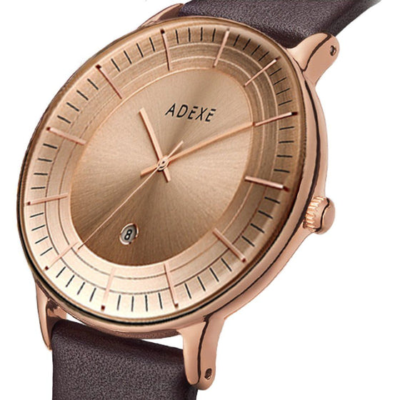 Grande Brown & Rose Gold Case 41mm - ADEXE Watches