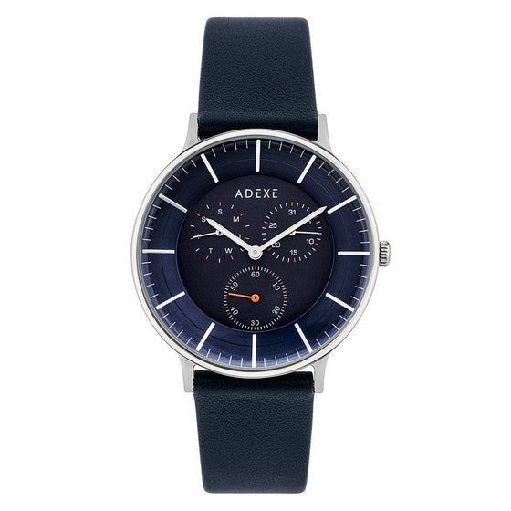 Grande Leather 2.0 -Silver Case 41mm Première Adexe Navy 