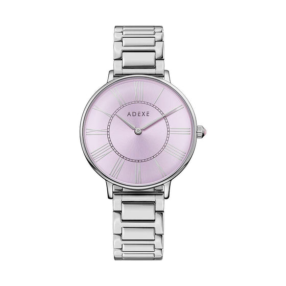 Petite Silver & Pastel Purple Case 33mm - ADEXE Watches
