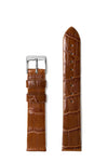 Petite Leather Straps - Light Brown Croc Pattern - ADEXE Watches