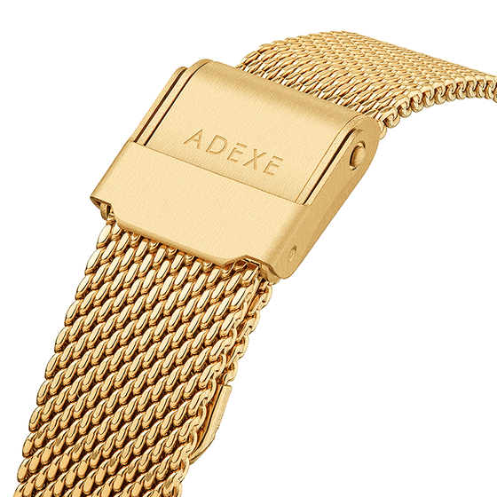 Petite Mesh Band - Gold Case 35mm Muses Adexe 